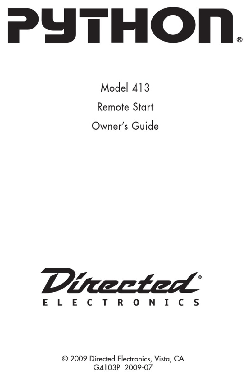 Directed Electronics PYTHON 413 owner's guide