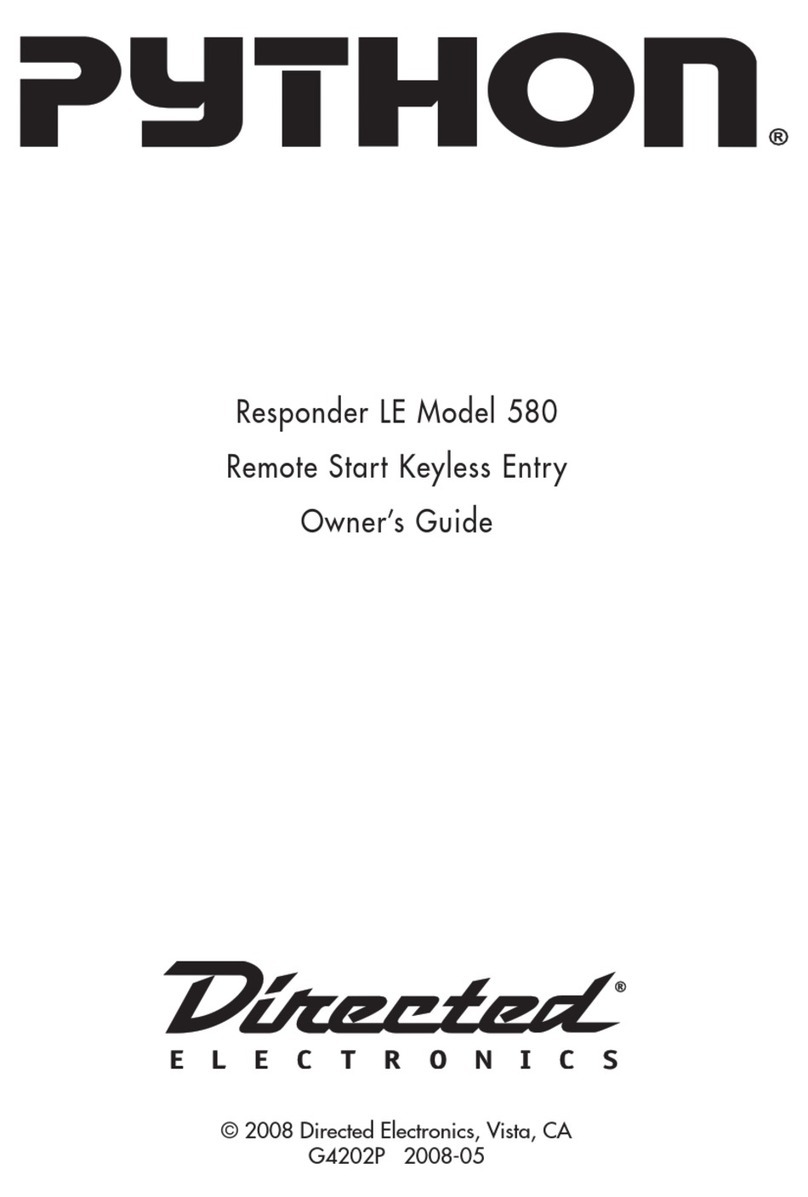 Directed Electronics Python 580 owner's guide