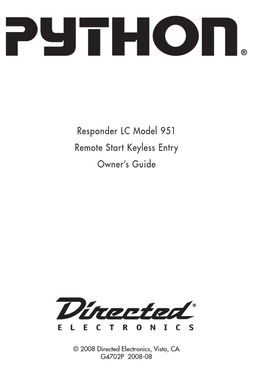 Directed Electronics Python 951 User manual