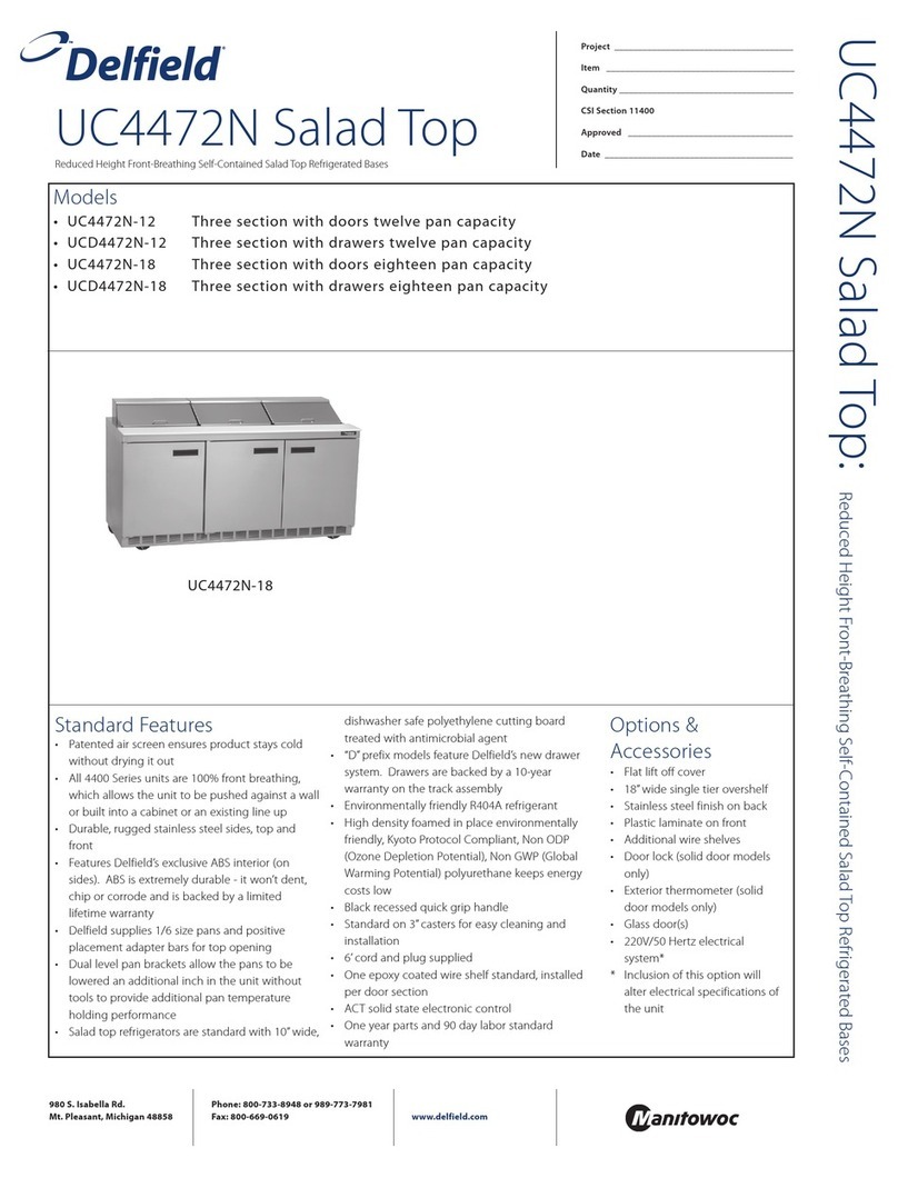 Delfield UC4472N-12 Specification sheet