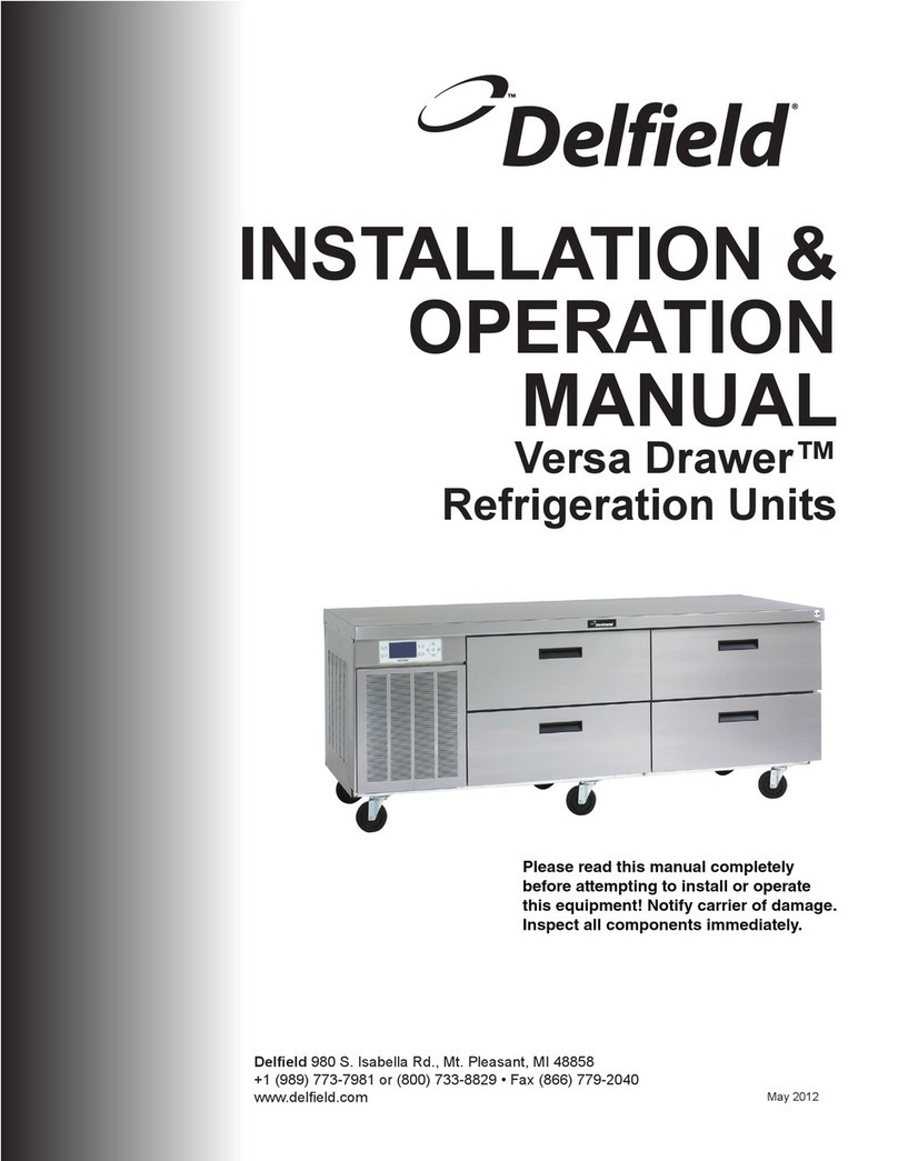 Delfield Versa Drawer 18600VD Installation and operation manual