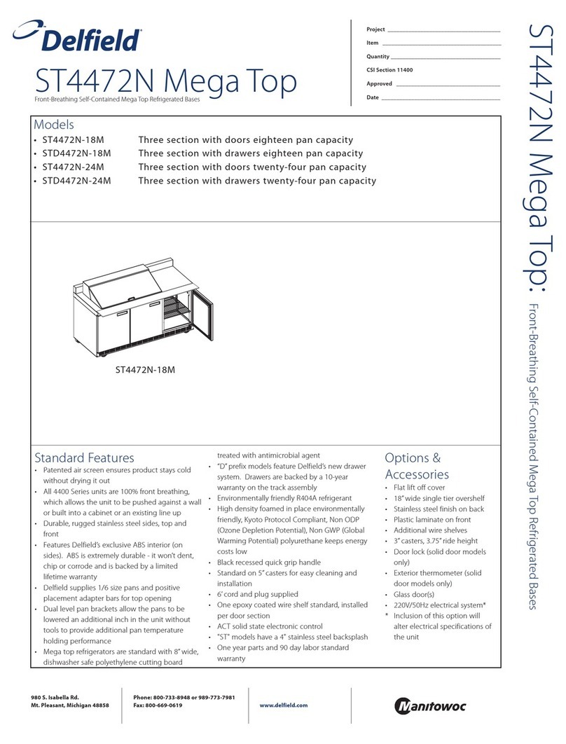 Delfield ST4472N-24M Specification sheet
