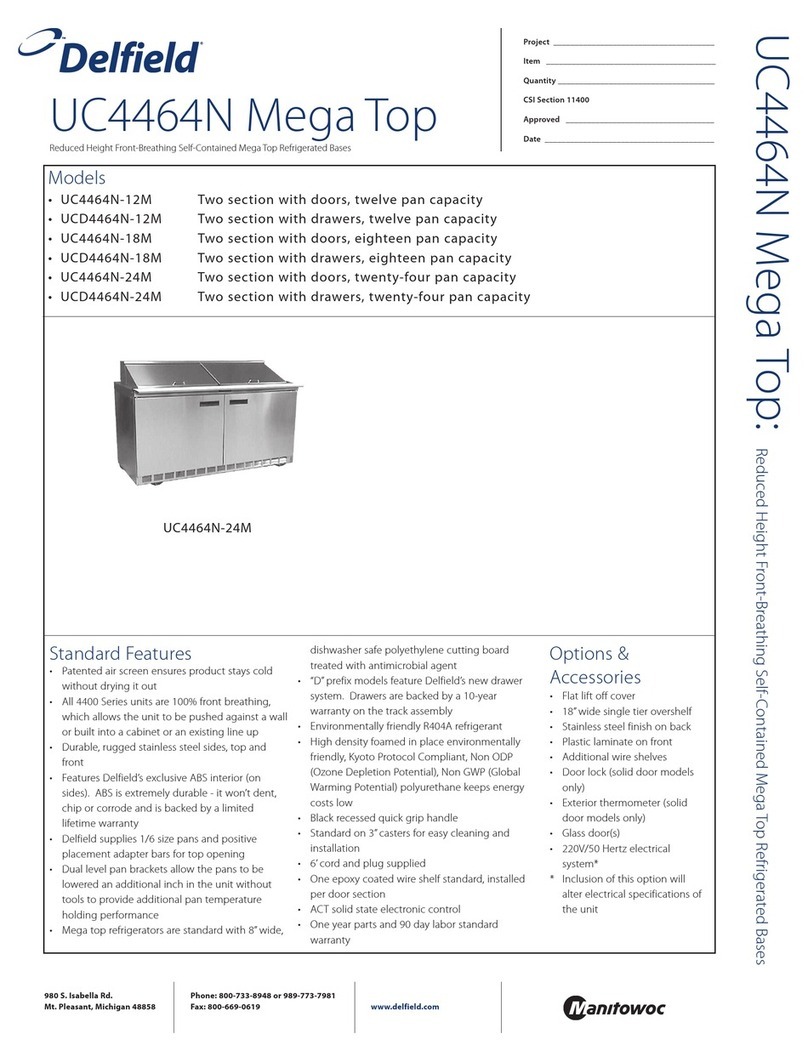 Delfield UC4464N-12M Specification sheet