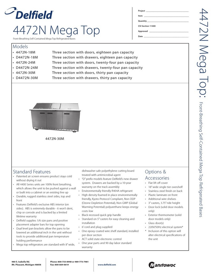 Delfield 4472N-18M Specification sheet