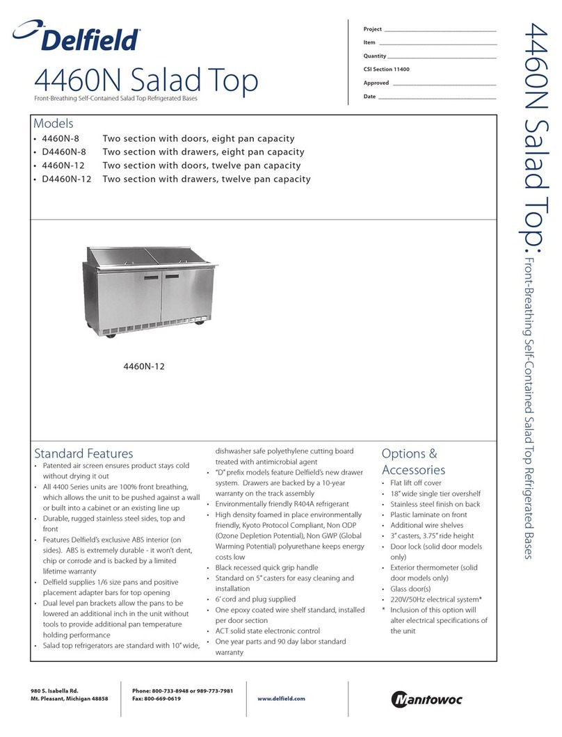 Delfield 4460N-8 User manual