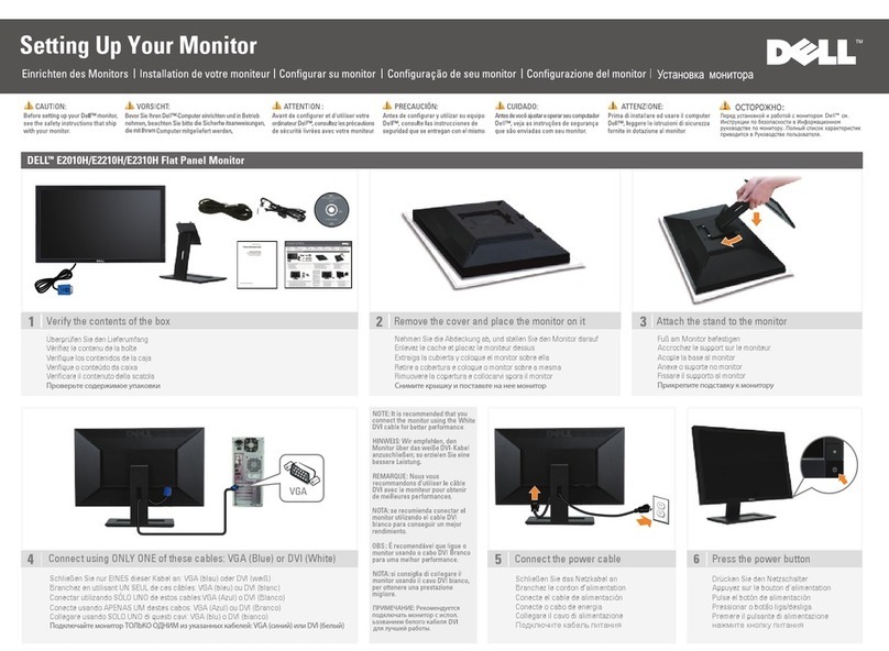 Dell E2010H - 20" LCD Monitor User manual Dell E2010H - 20" LCD Monitor User manual