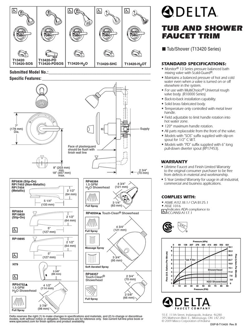 Delta Classic T13420 Series User manual Delta Classic T13420 Series User manual