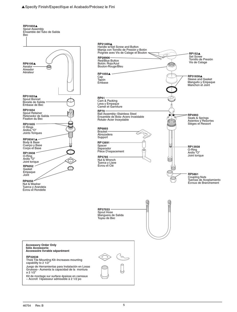 Delta RP13938 User manual