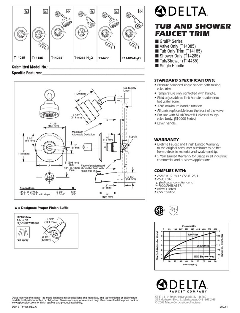 Delta Grail T14285-H2O User manual