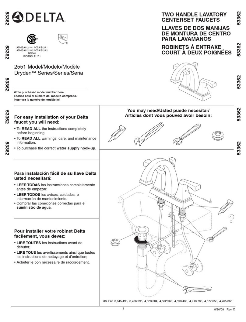 Delta Dryden 2551 Series User manual