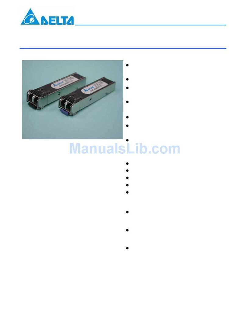 Delta Electronics Multi-Rate CWDM SFP Transceiver LCP-155 CWDM User manual Delta Electronics Multi-Rate CWDM SFP Transceiver LCP-155 CWDM User manual