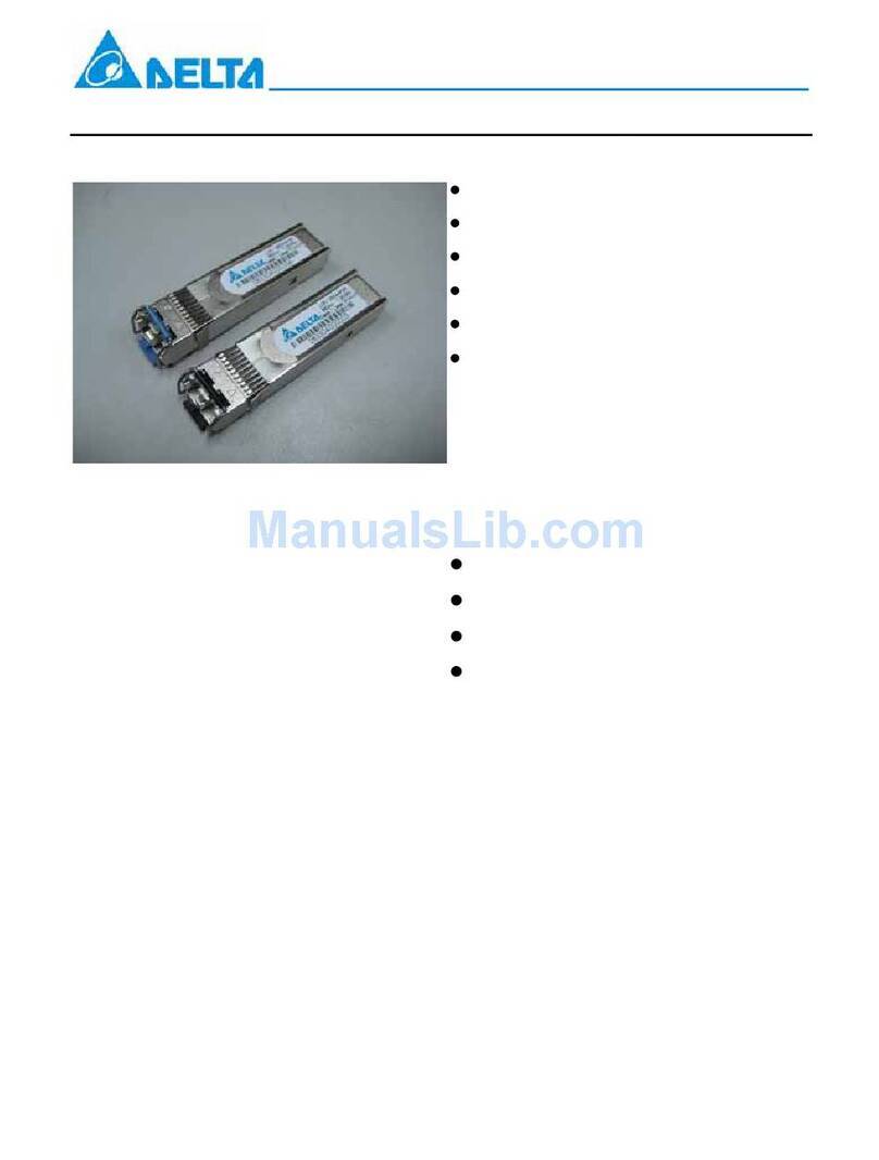 Delta Electronics 10GBASE-LRM SFP+ Optical Transceiver... Specification sheet