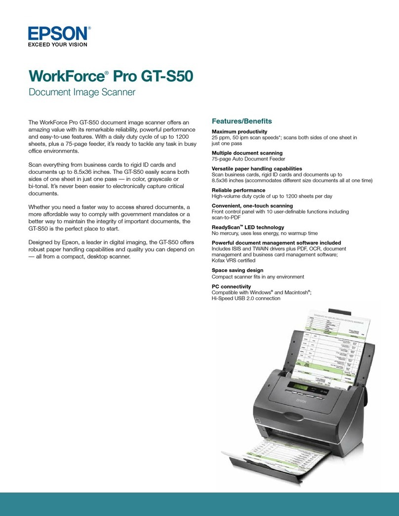 Epson WorkForce Pro GT-S50 User manual