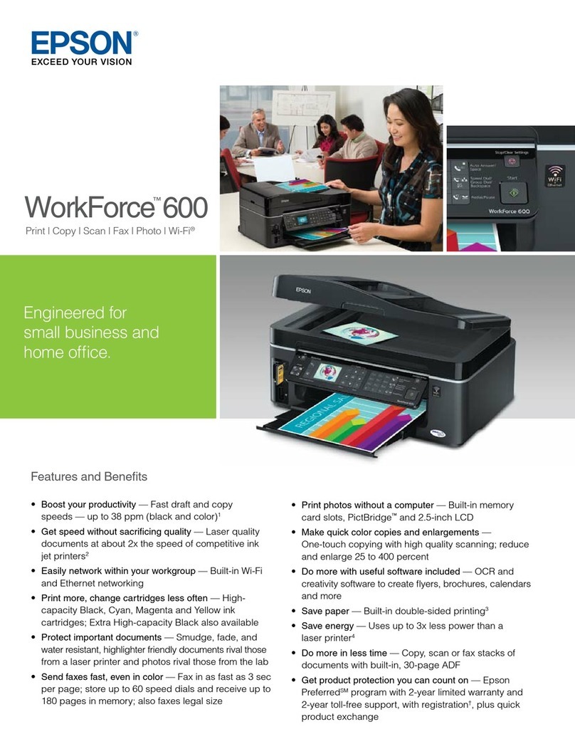 Epson WorkForce 600 Series User manual