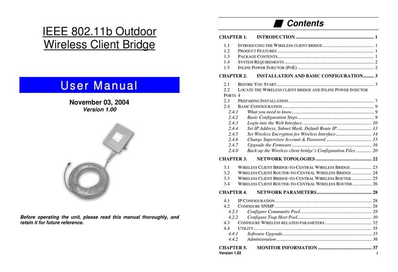 EnGenius IEEE 802.11b Outdoor Wireless Client Bridge User manual