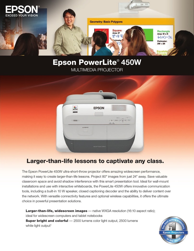 Epson PowerLite 450W User manual
