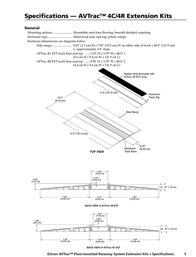 Extron electronics Extension Kits AVTrac 4C Specifications