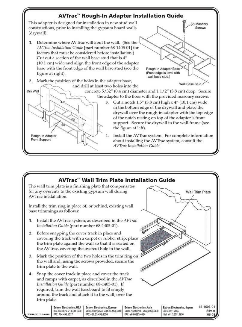 Extron electronics AVTrac 68-1405-01 User manual Extron electronics AVTrac 68-1405-01 User manual
