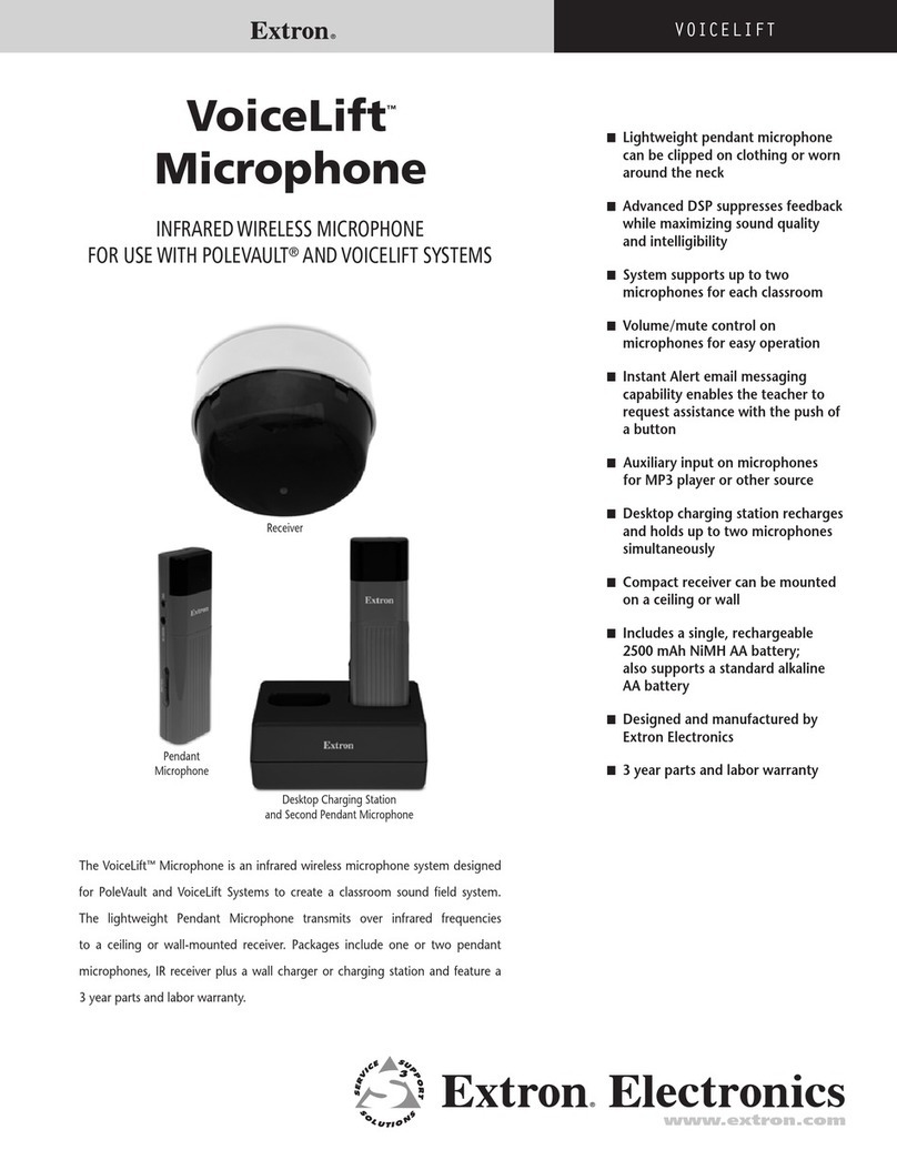 Extron electronics VoiceLift Microphone User manual