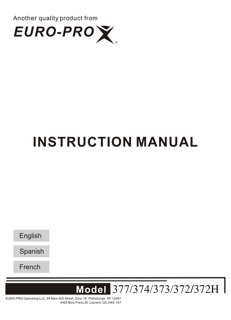 EUROPRO 372 instruction manual
