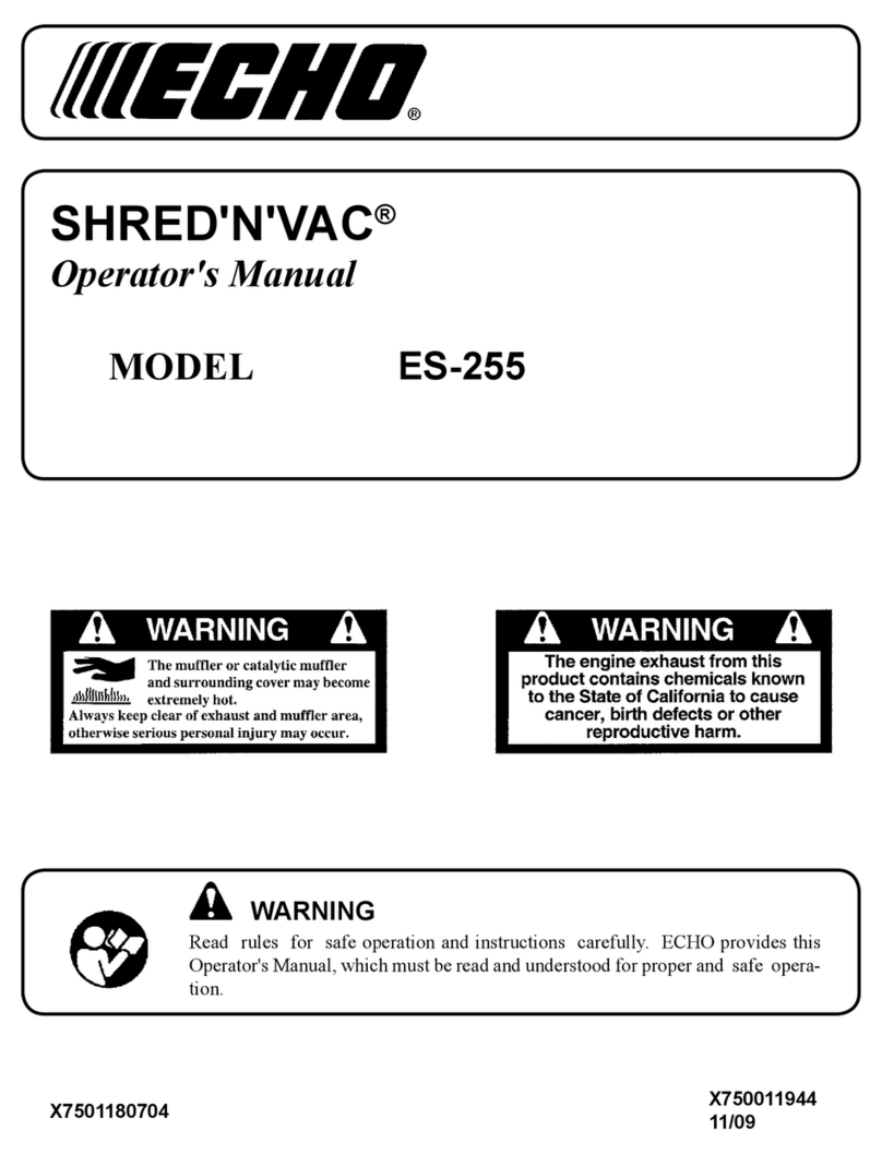 Echo SHRED'N'VAC ES-255 Operator's manual