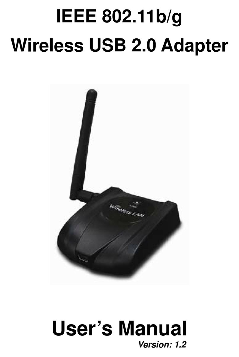 Efficient Networks EEE 802.11b/g Wireless USB 2.0 Adapter user manual