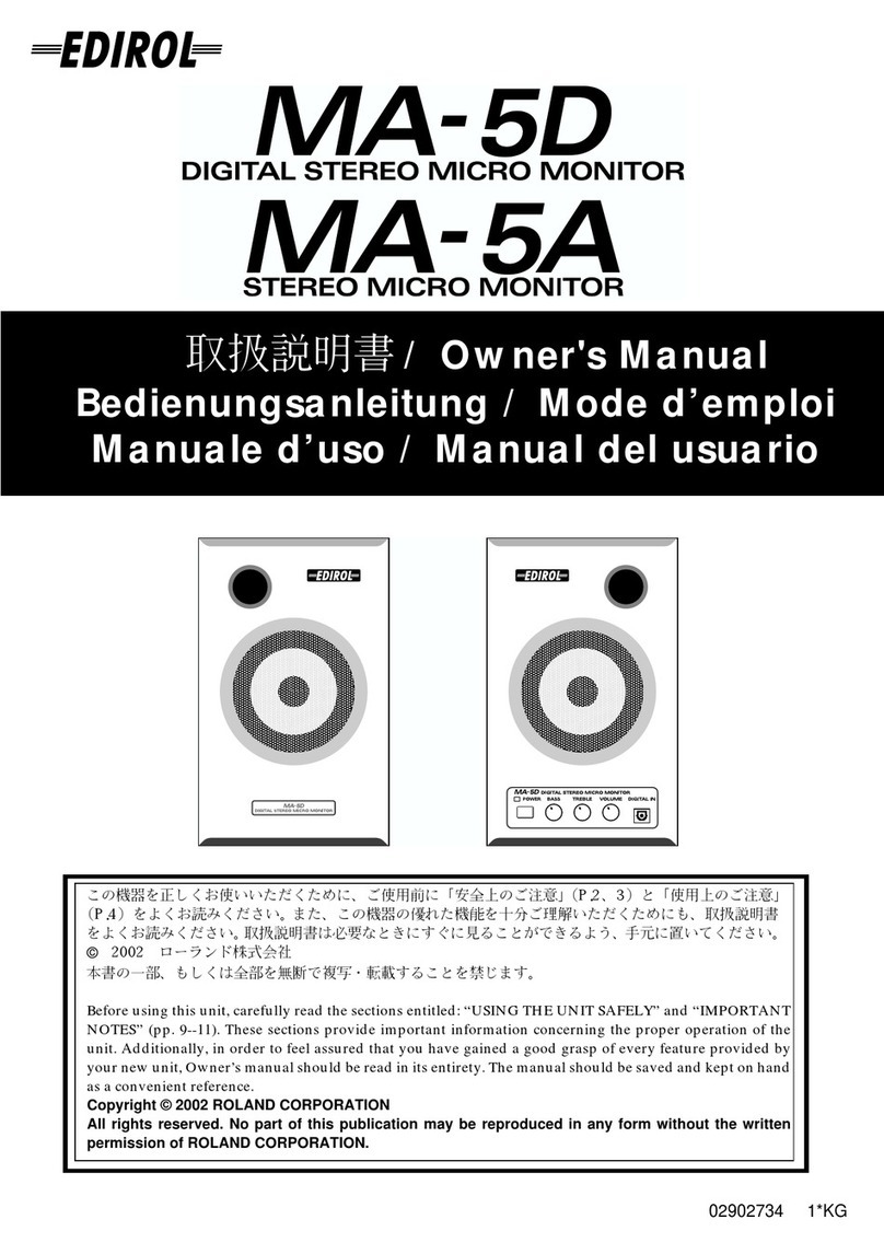 Edirol MA-5A User manual