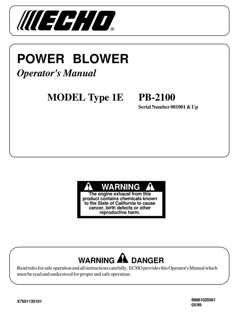 Echo Type 1E PB-2100 Operator's manual