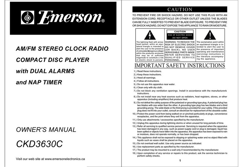 Emerson CKD3630C owner's manual