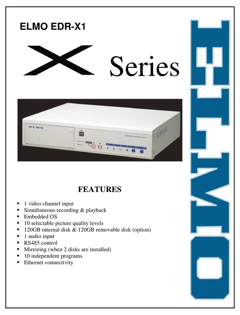 Elmo EDR-X1 User manual