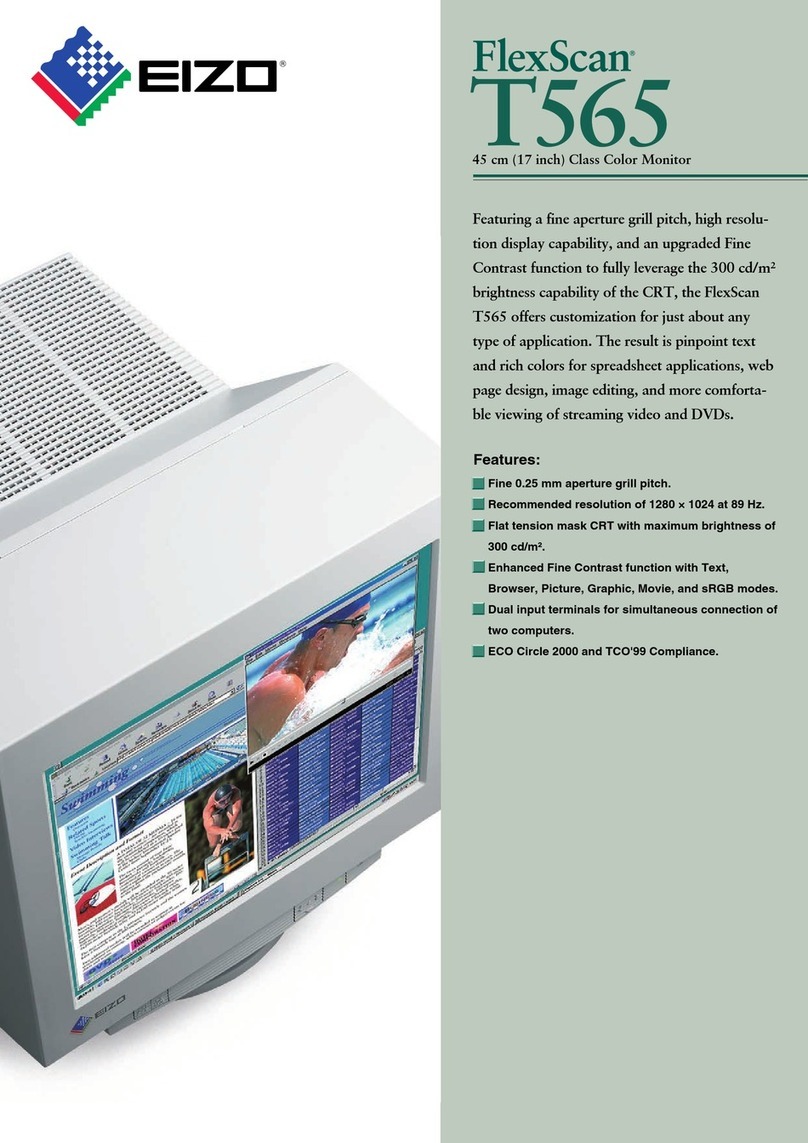 Eizo FlexScan T 565 User manual Eizo FlexScan T 565 User manual