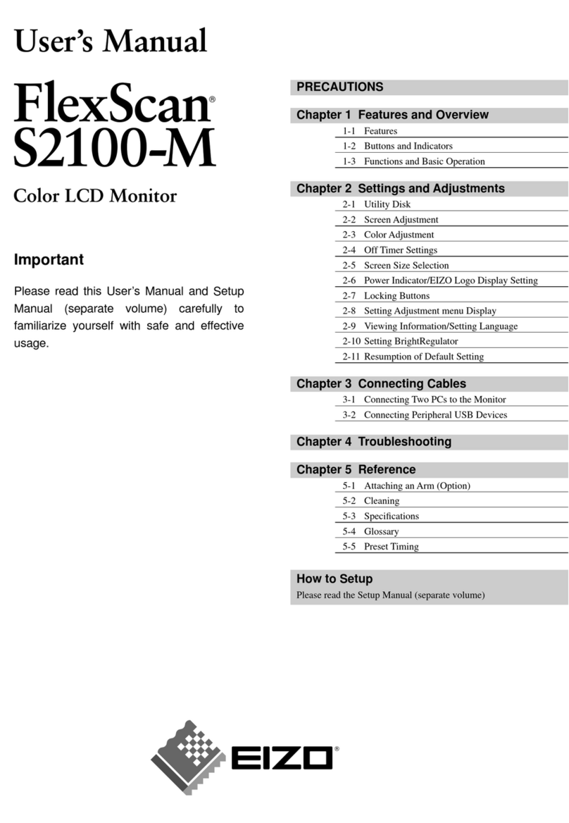 Eizo FlexScan S2100-M User manual