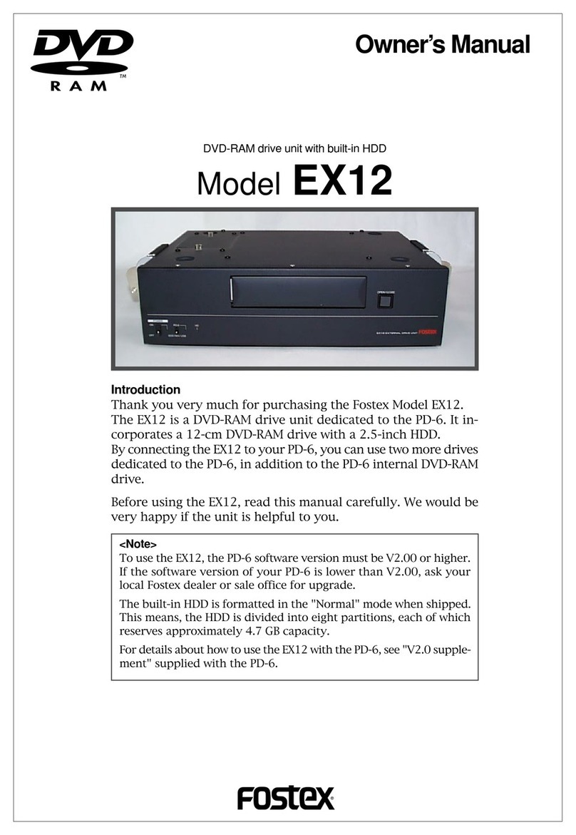 Fostex EX12 owner's manual