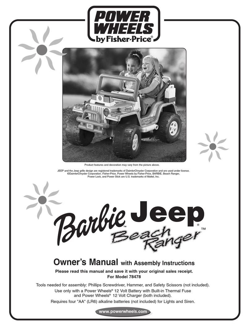 Power Wheels BARBIE KEEP BEACH RANGER 78478 owner's manual