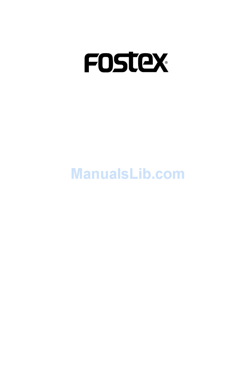 Fostex 6301BX owner's manual