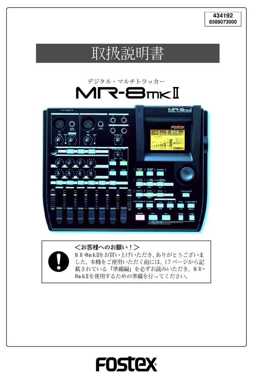 Fostex MR-8MKII User manual Fostex MR-8MKII User manual