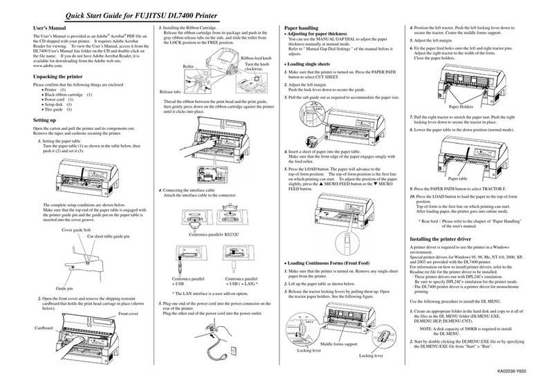 Fujitsu DL7400 User manual