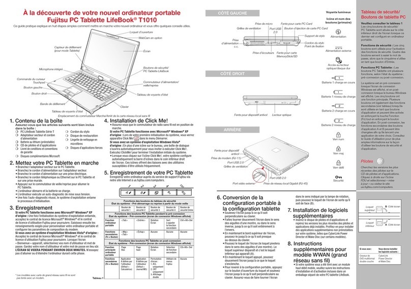 Fujitsu T1010 - LifeBook Tablet PC User manual