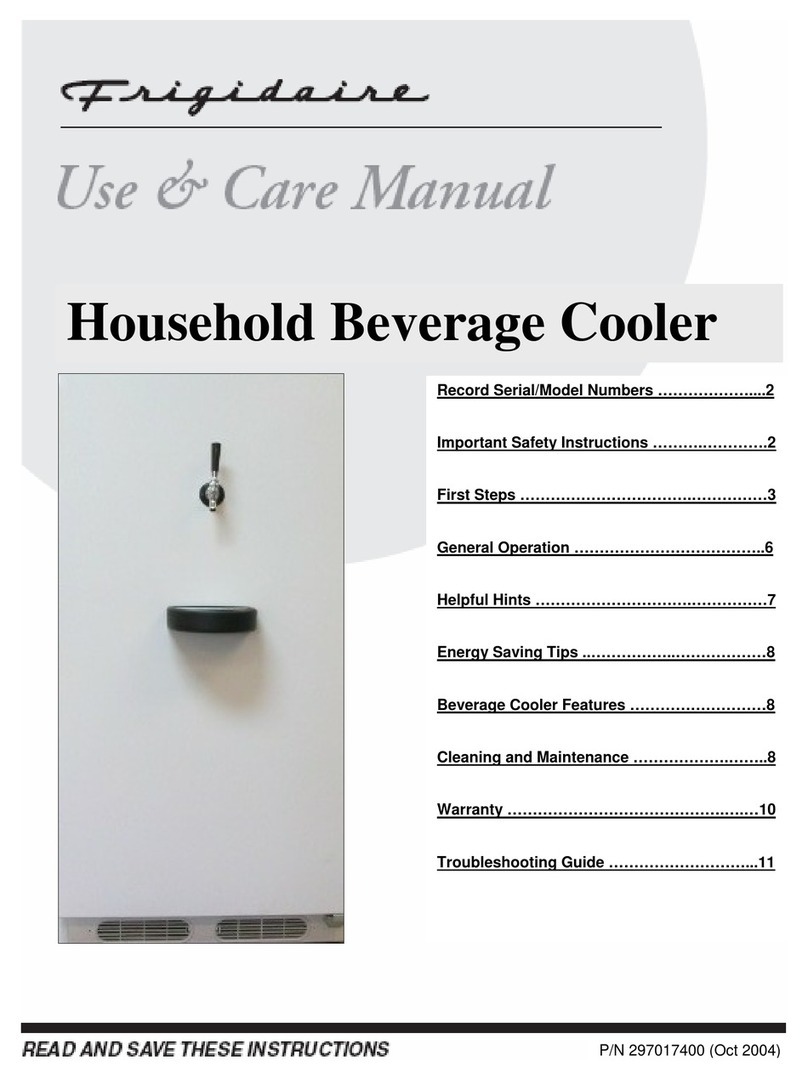 Frigidaire Beverage Center Refrigerator User manual Frigidaire Beverage Center Refrigerator User manual