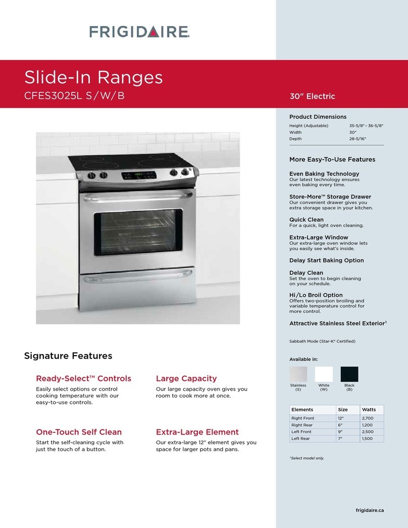 Frigidaire CFES3025L S/W/B User manual