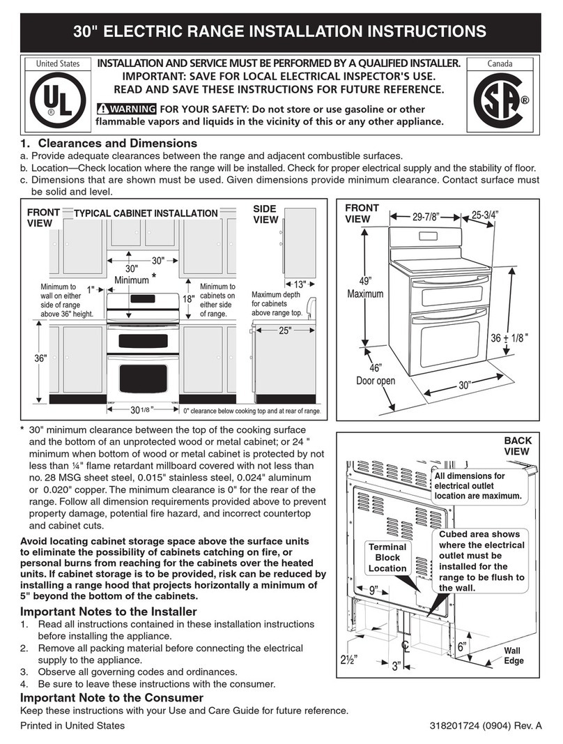 Frigidaire 318201724 User manual