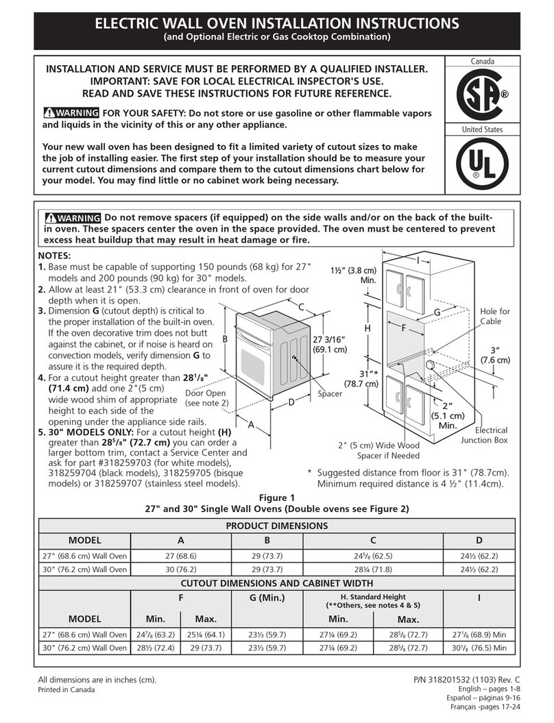 Frigidaire 318201532 User manual