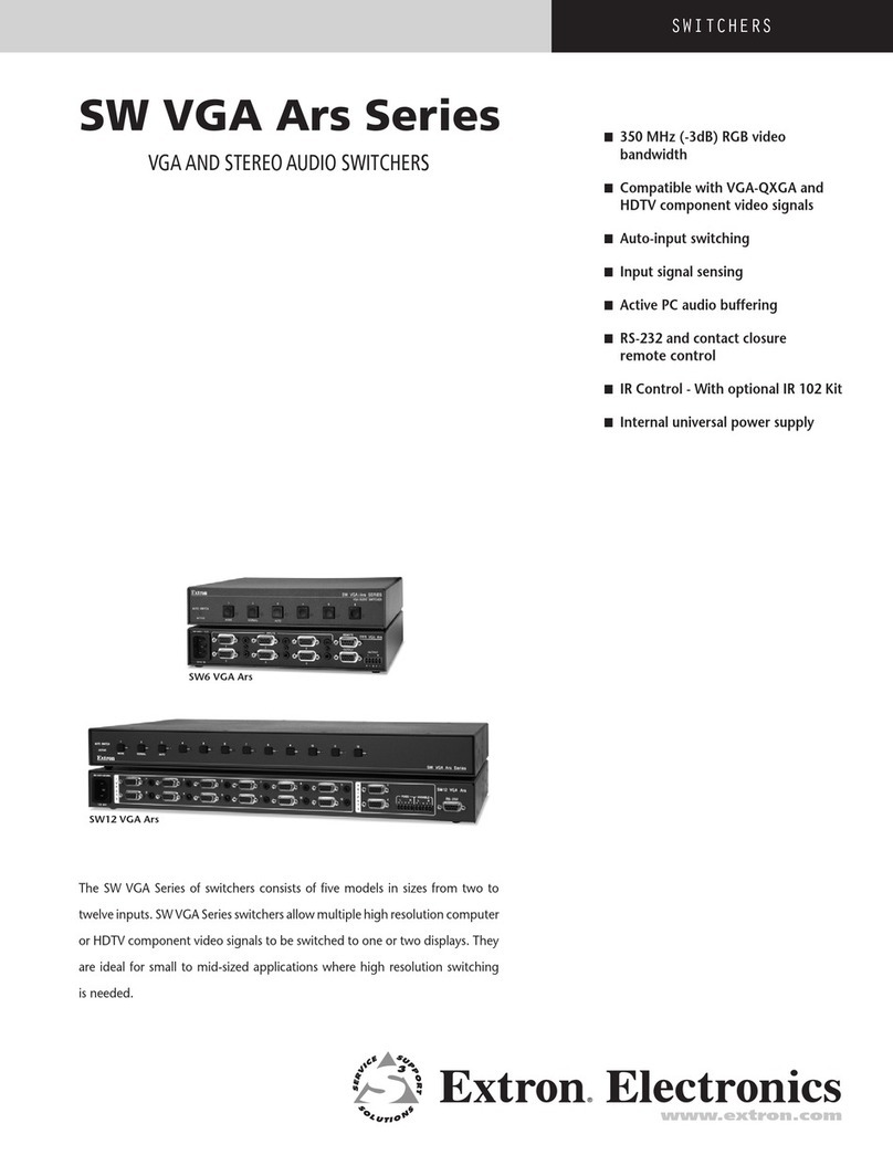 Extron electronics SW6 VGA Ars Brochure & specs
