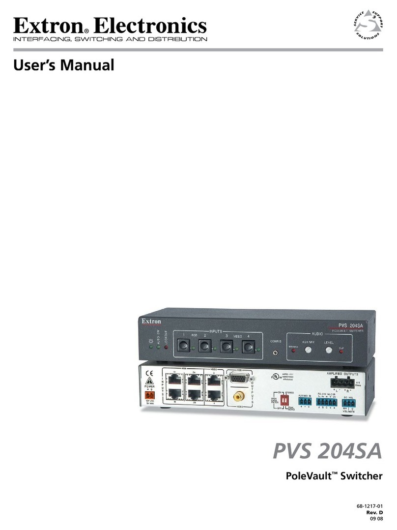 Extron electronics PoleVault PVS 204SA user manual