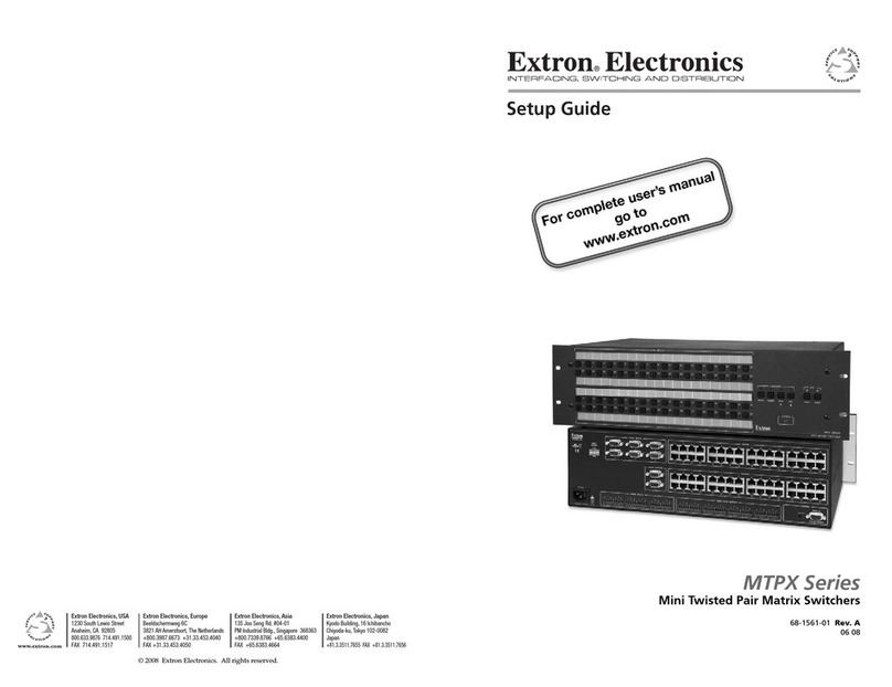 Extron electronics MTPX 1616 User manual