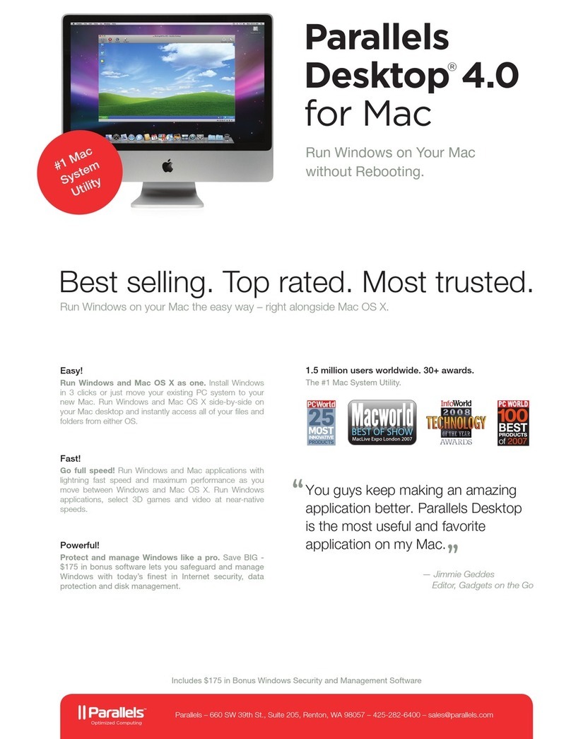 Parallel Parallels Desktop 4.0 User manual