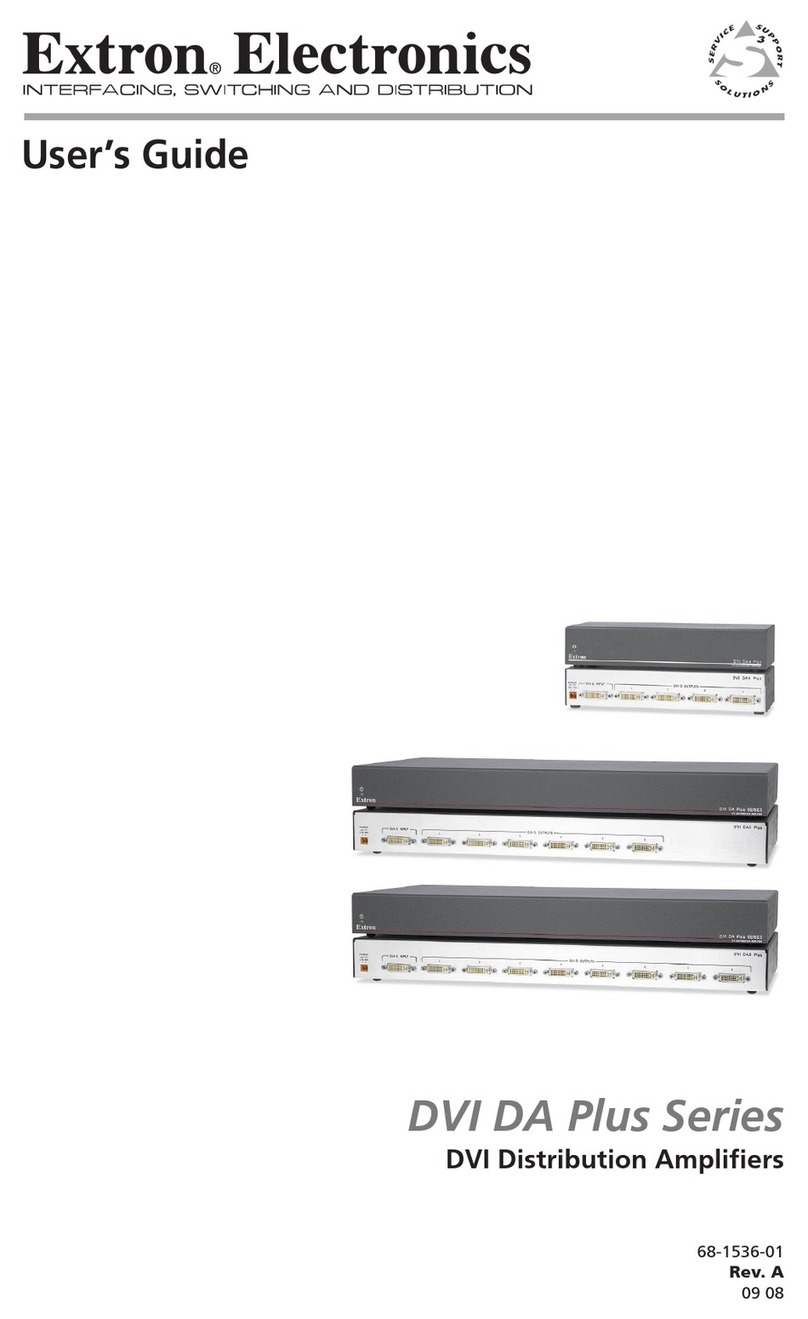 Extron electronics Distribution Amplifiers DVI DA4 Plus User manual Extron electronics Distribution Amplifiers DVI DA4 Plus User manual