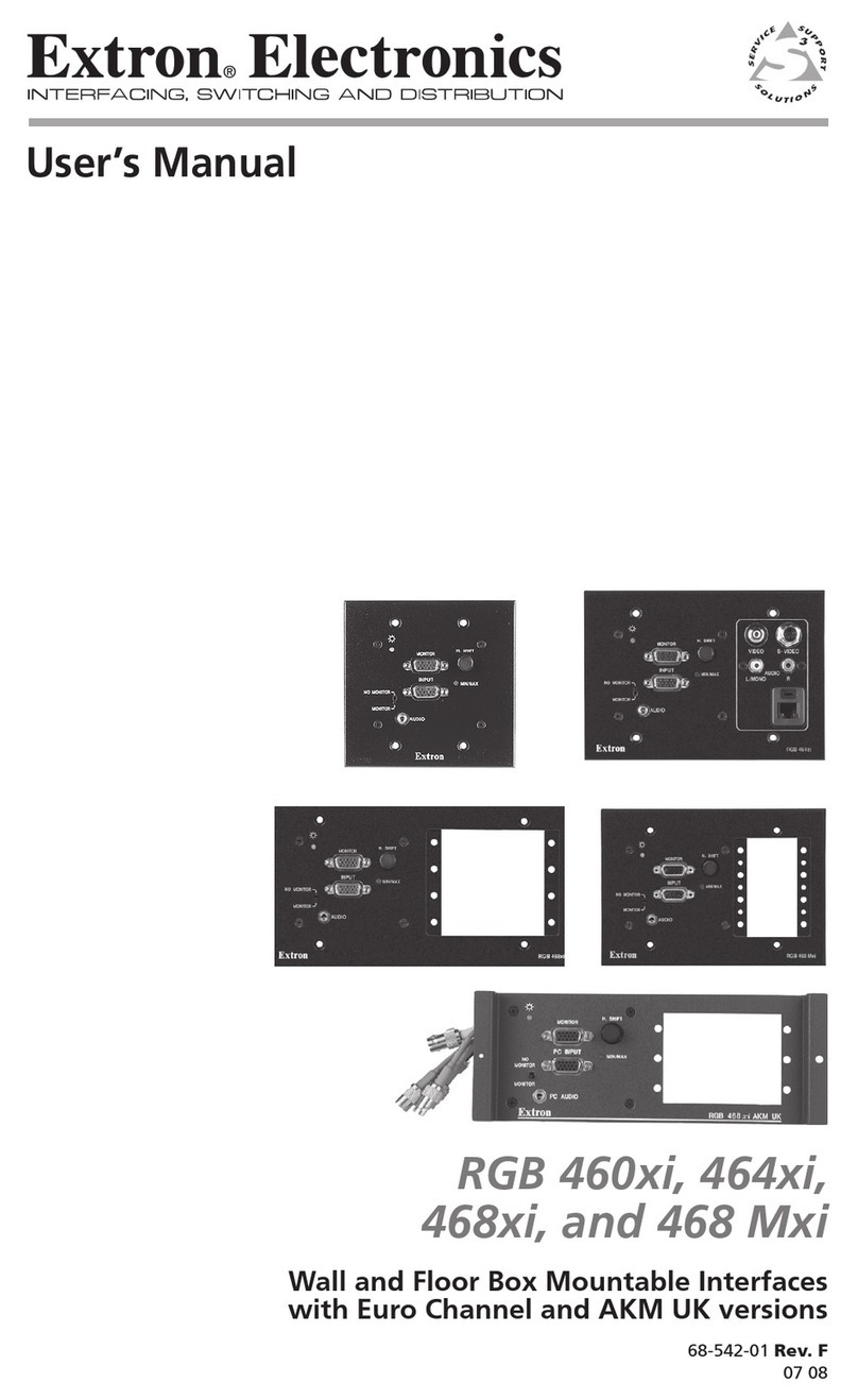 Extron electronics Wall and Floor Box Mountable Interfaces RGB... User manual