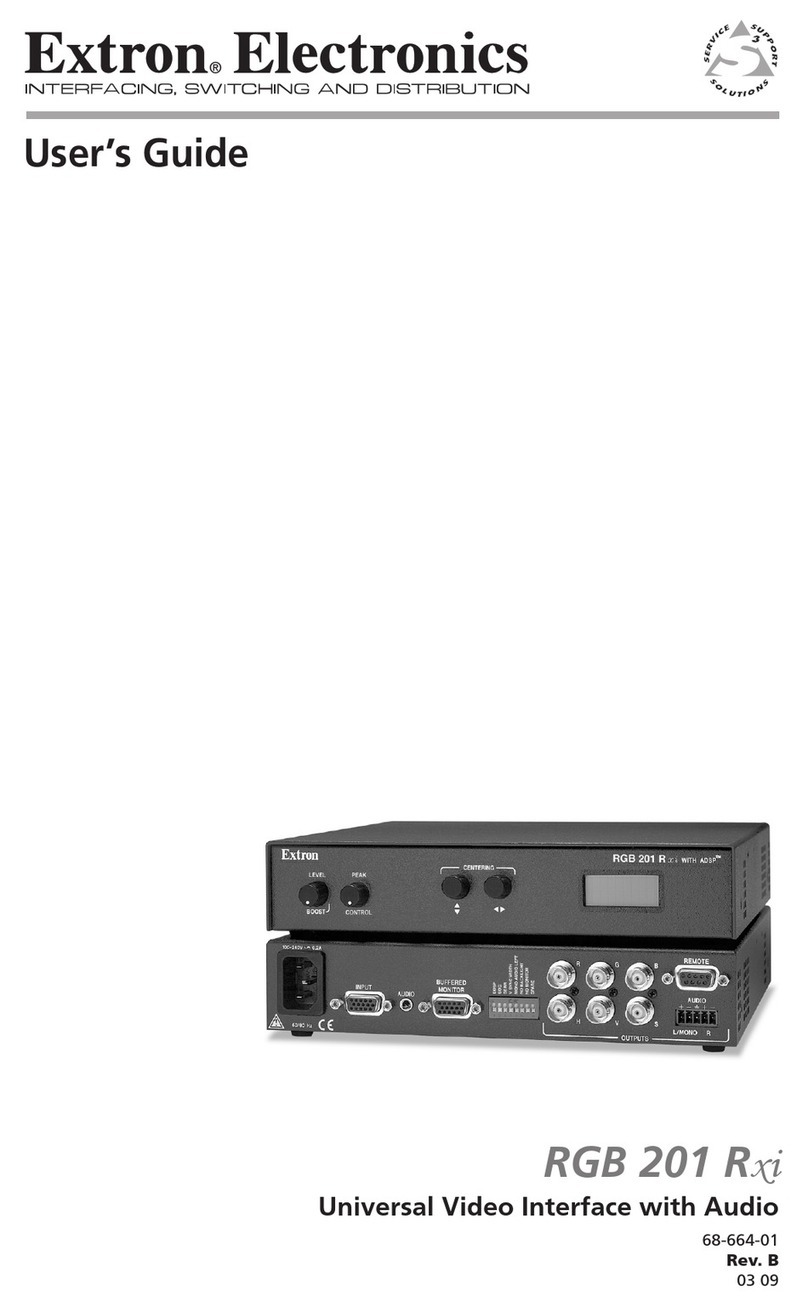 Extron electronics Universal Video Interface with Audio RGB 201... User manual