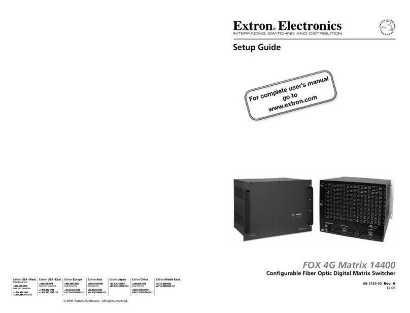 Extron electronics FOX 4G Matrix 14400 Setup guide
